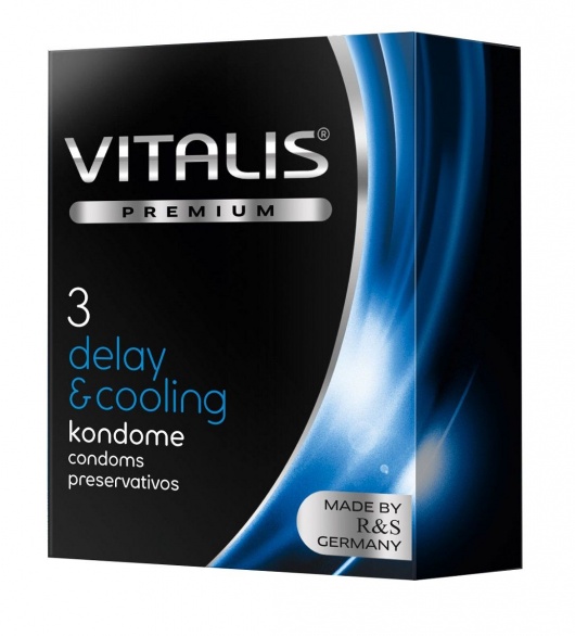 Презервативы VITALIS PREMIUM delay   cooling с охлаждающим эффектом - 3 шт. - Vitalis - купить с доставкой в Мурманске