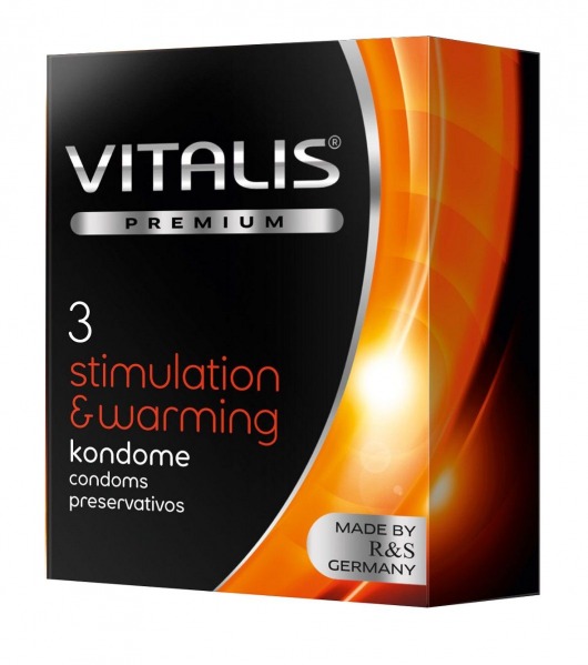 Презервативы VITALIS PREMIUM stimulation   warming с согревающим эффектом - 3 шт. - Vitalis - купить с доставкой в Мурманске