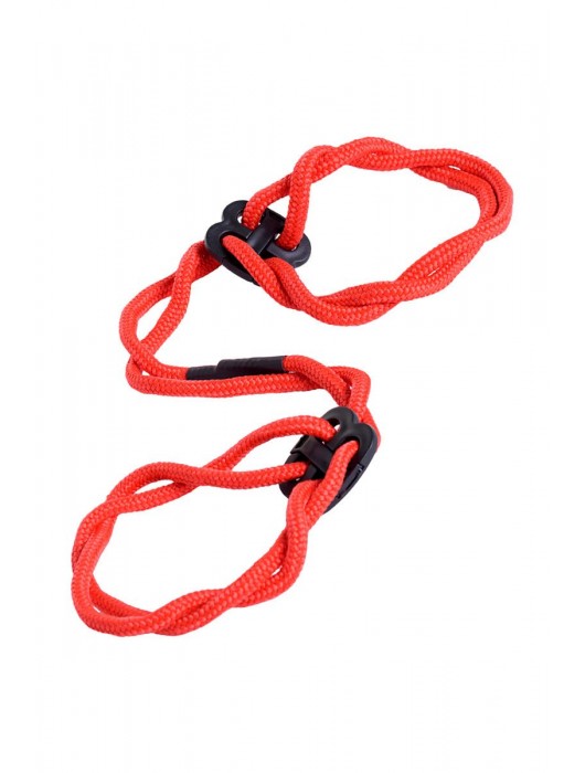 Красные верёвочные оковы на ноги - ToyFa - купить с доставкой в Мурманске