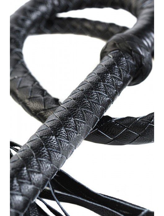 Длинный кожаный кнут с хлопушками на конце - ToyFa - купить с доставкой в Мурманске