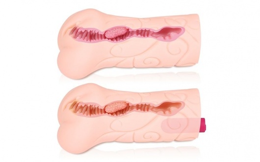 Телесный вибромастурбатор-вагина Tattoo Auto - KOKOS - в Мурманске купить с доставкой