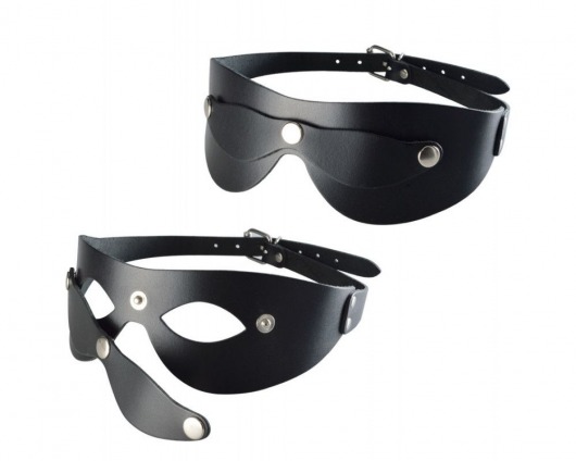 Черная кожаная маска  Новичок - Sitabella - купить с доставкой в Мурманске