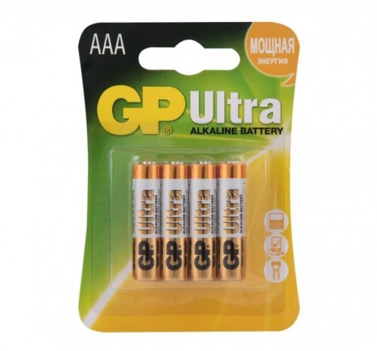 Батарейки алкалиновые GP Ultra Alkaline 24А AАA/LR03 - 4 шт. - Элементы питания - купить с доставкой в Мурманске