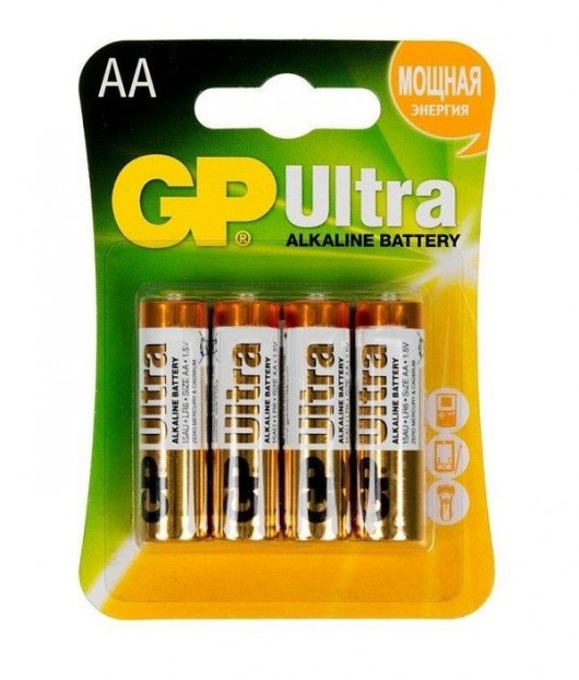 Батарейки алкалиновые GP Ultra Alkaline AA/LR6 - 4 шт. - Элементы питания - купить с доставкой в Мурманске