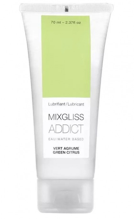 Смазка на водной основе Mixgliss Addict с ароматом цитруса - 70 мл. - Mixgliss - купить с доставкой в Мурманске