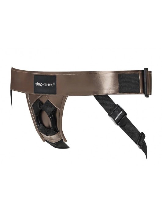 Бронзовый пояс для насадок Curious Harness - Strap-on-me - купить с доставкой в Мурманске