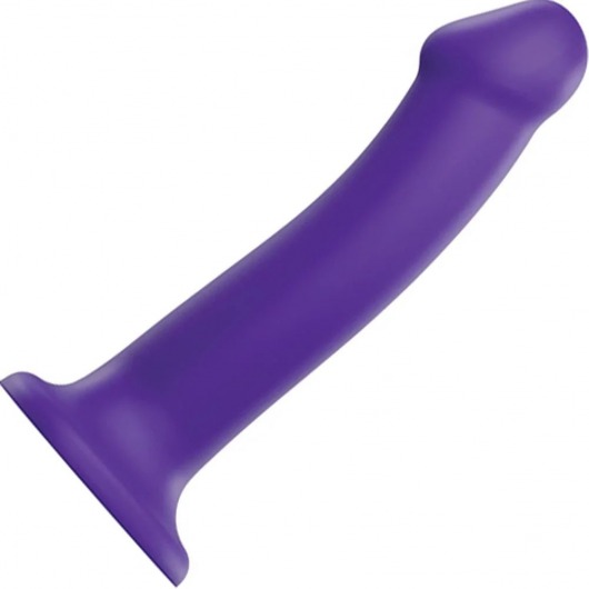 Фиолетовый фаллоимитатор-насадка Strap-On-Me Dildo Dual Density size L - 19 см. - Strap-on-me - купить с доставкой в Мурманске