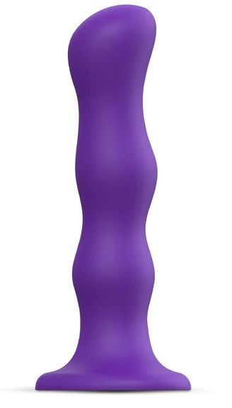 Фиолетовая насадка Strap-On-Me Dildo Geisha Balls size M - Strap-on-me - купить с доставкой в Мурманске