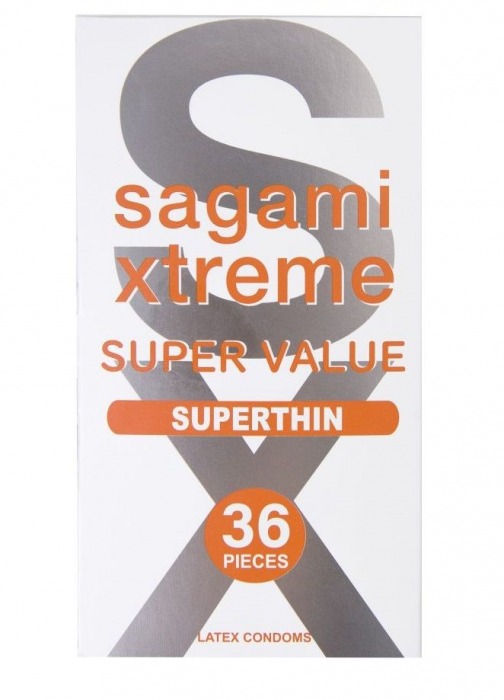 Ультратонкие презервативы Sagami Xtreme Superthin - 36 шт. - Sagami - купить с доставкой в Мурманске