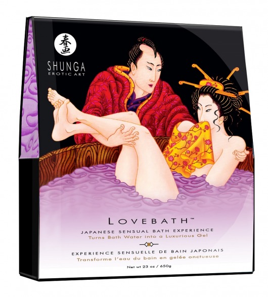 Соль для ванны Lovebath Sensual lotus, превращающая воду в гель - 650 гр. - Shunga - купить с доставкой в Мурманске