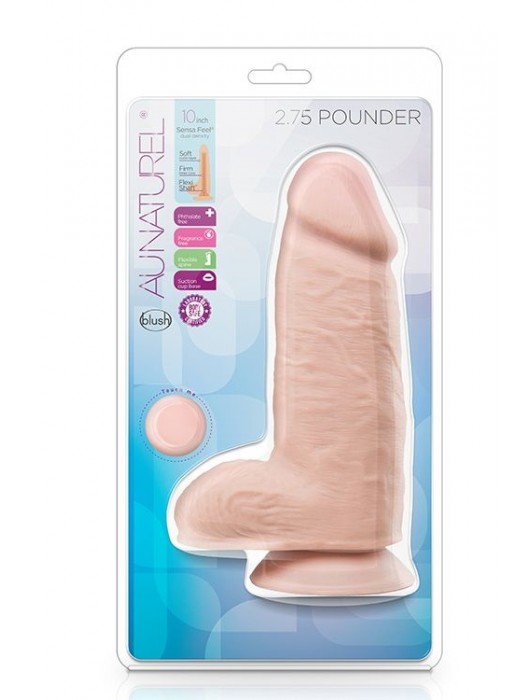 Телесный фаллоимитатор 2.75 Pounder - 25,4 см. - Blush Novelties