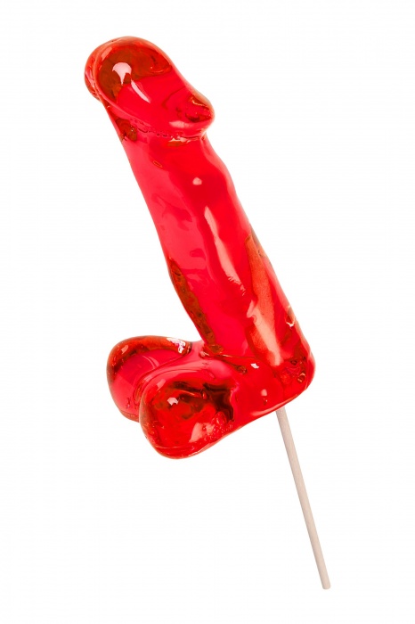 Красный леденец в форме члена со вкусом виски - 173 гр. - Sosuчki - купить с доставкой в Мурманске