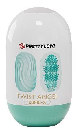 Бирюзовый мастурбатор-яйцо Twist Angel - Baile - в Мурманске купить с доставкой