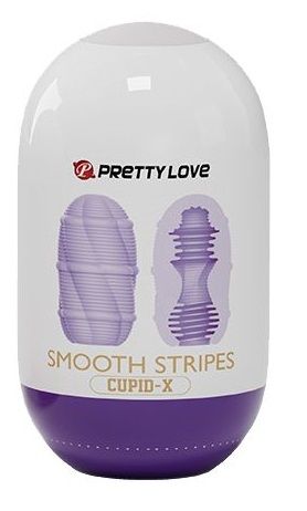 Сиреневый мастурбатор-яйцо Smooth Stripes - Baile - в Мурманске купить с доставкой