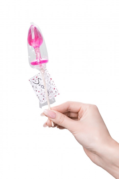 Розовый леденец  в форме анальной втулки со вкусом айриш крим - 29 гр. - Sosuчki - купить с доставкой в Мурманске