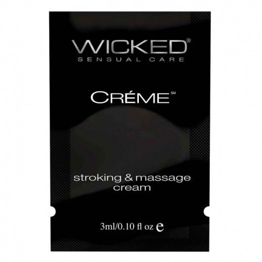 Крем для массажа и мастурбации Wicked Stroking and Massage Creme - 3 мл. - Wicked - купить с доставкой в Мурманске