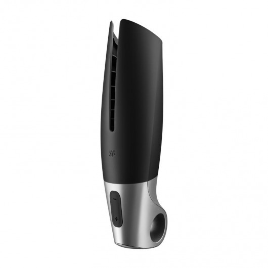 Черный мастурбатор с вибрацией Power Masturbator - Satisfyer - в Мурманске купить с доставкой