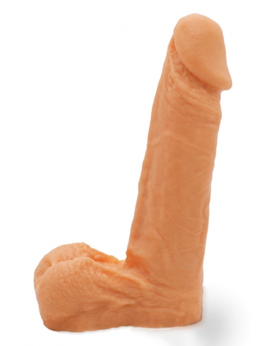 Реалистичный фаллоимитатор с мошонкой на трусиках Харнесс - 16,5 см. - LOVETOY (А-Полимер) - купить с доставкой в Мурманске