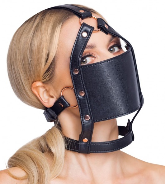 Черный намордник с кляпом-шаром Head Harness With A Gag - Orion - купить с доставкой в Мурманске