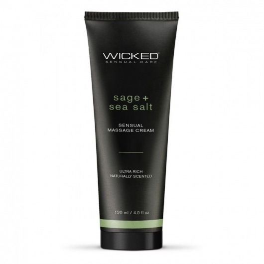 Массажный легкий крем WICKED Sage plus Sea Salt - 120 мл. - Wicked - купить с доставкой в Мурманске