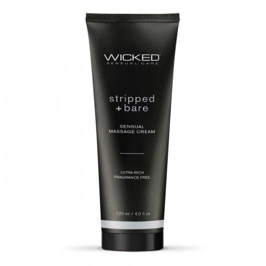 Массажный легкий крем WICKED Stripped plus Bare - 120 мл. - Wicked - купить с доставкой в Мурманске