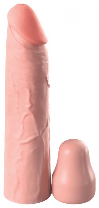 Телесная насадка-удлинитель 1 Inch Silicone X-tension - 17,8 см. - Pipedream - в Мурманске купить с доставкой