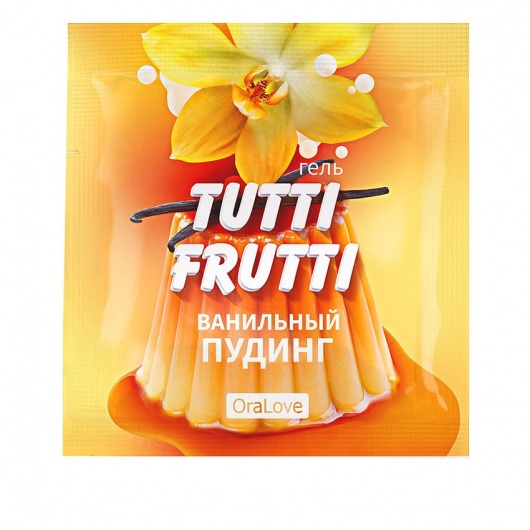 Пробник гель-смазки Tutti-frutti со вкусом ванильного пудинга - 4 гр. - Биоритм - купить с доставкой в Мурманске