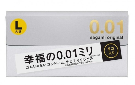 Презервативы Sagami Original 0.02 L-size увеличенного размера - 5 шт. - Sagami - купить с доставкой в Мурманске