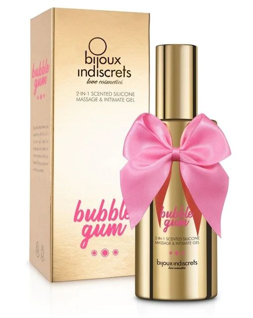 Гель с ароматом жвачки Bubblegum 2-in-1 Scented Silicone Massage And Intimate Gel - 100 мл. - Bijoux Indiscrets - купить с доставкой в Мурманске