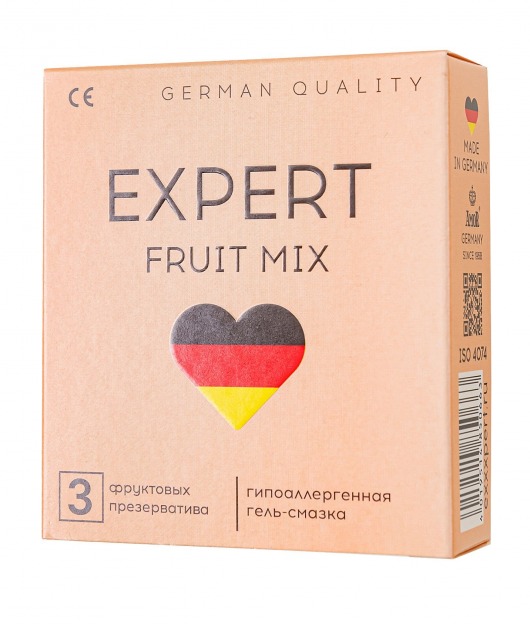 Ароматизированные презервативы EXPERT Fruit Mix - 3 шт. - Expert - купить с доставкой в Мурманске