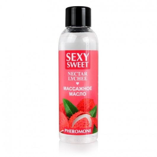 Массажное масло Sexy Sweet Nectar Lychee с феромонами и ароматом личи - 75 мл. - Биоритм - купить с доставкой в Мурманске