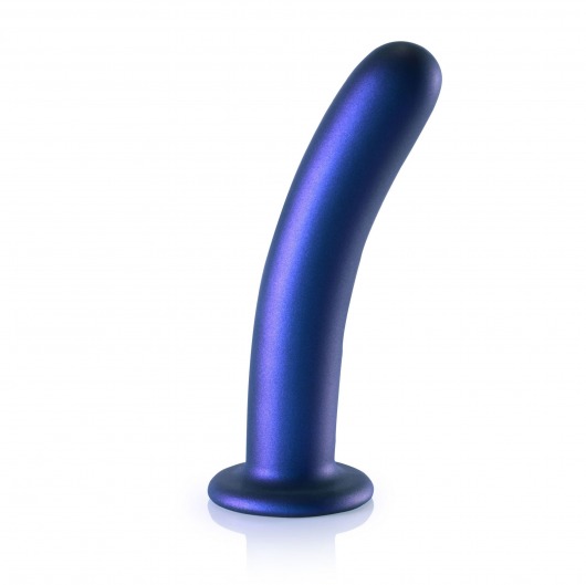 Синий фаллоимитатор Smooth G-Spot - 17,7 см. - Shots Media BV