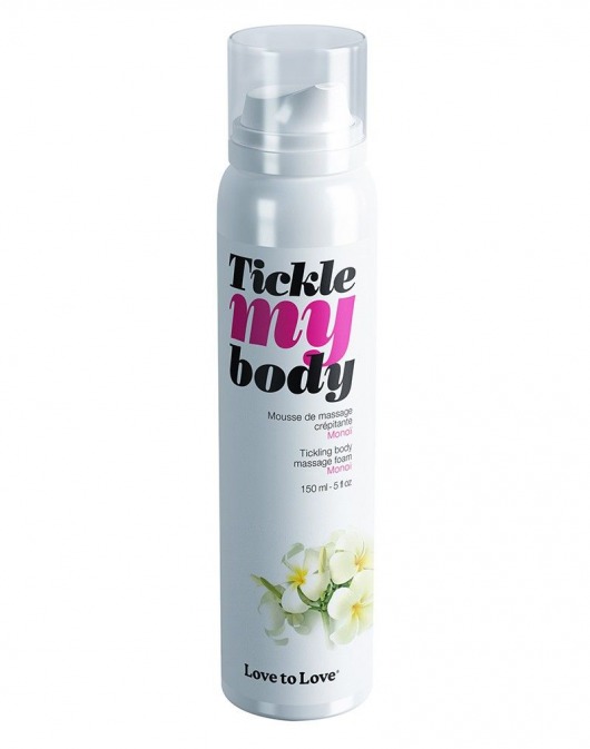 Массажная хрустящая пенка Tickle My Body Monoi с ароматом моной - 150 мл. - Love to Love - купить с доставкой в Мурманске