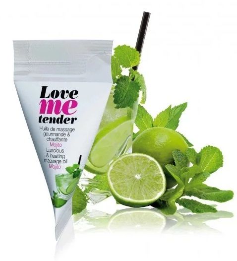 Съедобное согревающее массажное масло Love Me Tender Mojito с ароматом мохито - 10 мл. - Love to Love - купить с доставкой в Мурманске