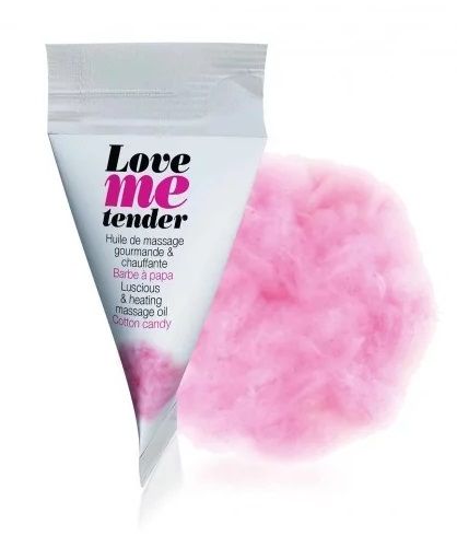 Съедобное согревающее массажное масло Love Me Tender Cotton Candy с ароматом сладкой ваты - 10 мл. - Love to Love - купить с доставкой в Мурманске