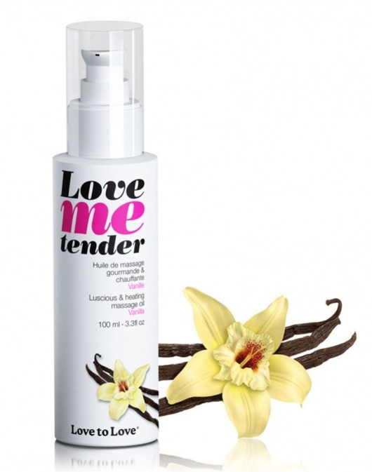 Съедобное согревающее массажное масло Love Me Tender Vanilla с ароматом ванили - 100 мл. - Love to Love - купить с доставкой в Мурманске