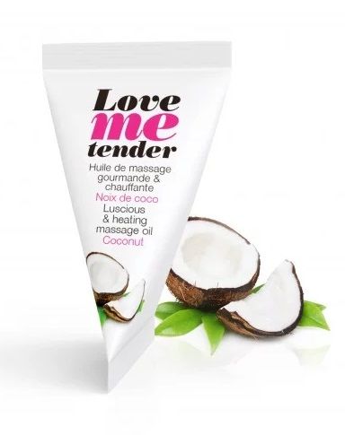 Съедобное согревающее массажное масло Love Me Tender Cocos с ароматом кокоса - 10 мл. - Love to Love - купить с доставкой в Мурманске