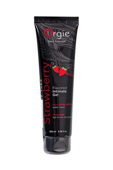 Интимный гель на водной основе Lube Tube Strawberry с клубничным вкусом - 100 мл. - ORGIE - купить с доставкой в Мурманске