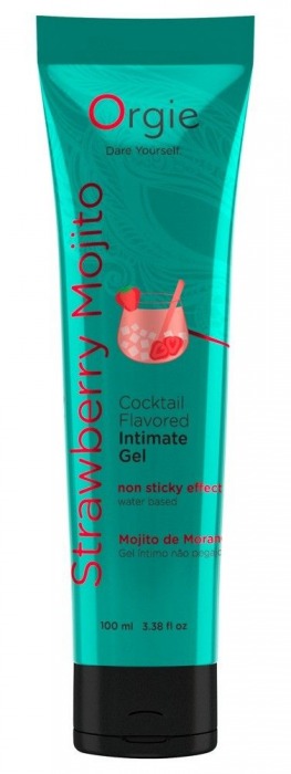 Съедобный интимный гель Orgie Lube Tube Cocktail Strawberry Mojito - 100 мл. - ORGIE - купить с доставкой в Мурманске