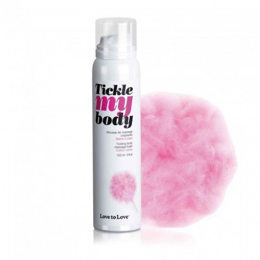 Массажная хрустящая пенка Tickle My Body Cotton Candy с ароматом сладкой ваты - 150 мл. - Love to Love - купить с доставкой в Мурманске
