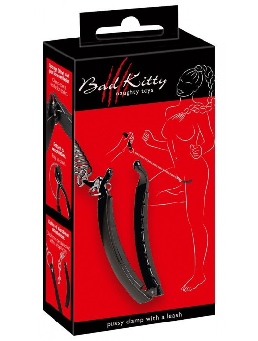 Зажим для половых губ с поводком Pussy Clamp With A Leash - Orion - купить с доставкой в Мурманске