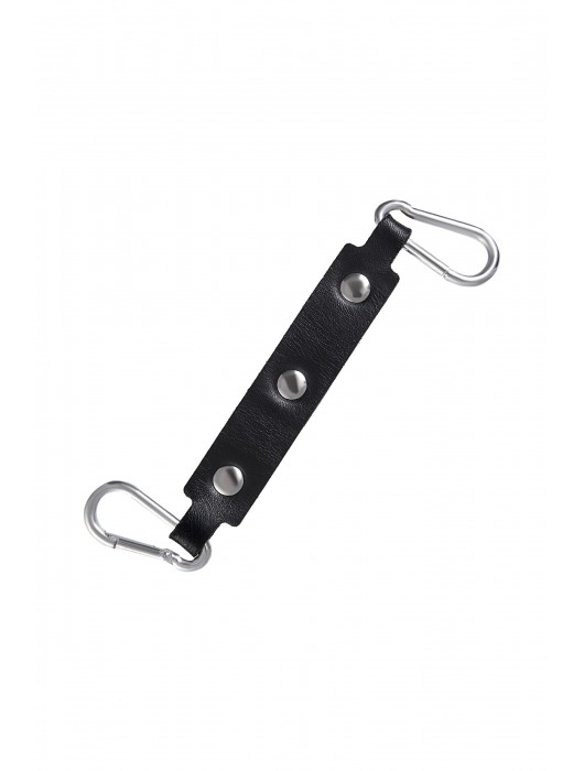 Черные кожаные однослойные оковы с контрастной строчкой - Pecado - купить с доставкой в Мурманске