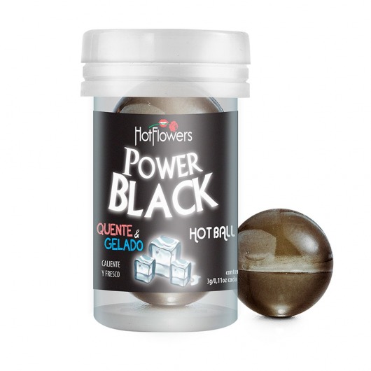 Интимный гель Power Black Hot Ball с охлаждающе-разогревающим эффектом (2 шарика по 3 гр.) - HotFlowers - купить с доставкой в Мурманске