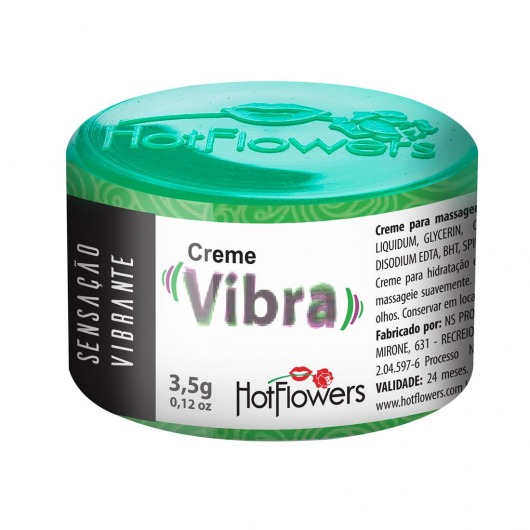 Возбуждающий крем Vibra с эффектом вибрации - 3,5 гр. - HotFlowers - купить с доставкой в Мурманске