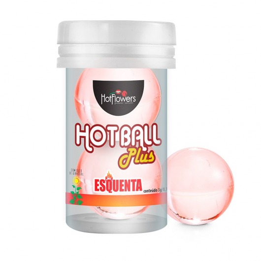 Лубрикант на масляной основе Hot Ball Plus с разогревающим эффектом (2 шарика по 3 гр.) - HotFlowers - купить с доставкой в Мурманске