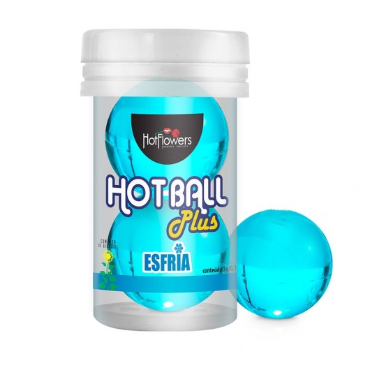 Лубрикант на масляной основе Hot Ball Plus с охлаждающим эффектом (2 шарика по 3 гр.) - HotFlowers - купить с доставкой в Мурманске