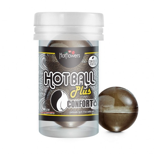 Анальный лубрикант на масляной основе Hot Ball Plus Conforto (2 шарика по 3 гр.) - HotFlowers - купить с доставкой в Мурманске