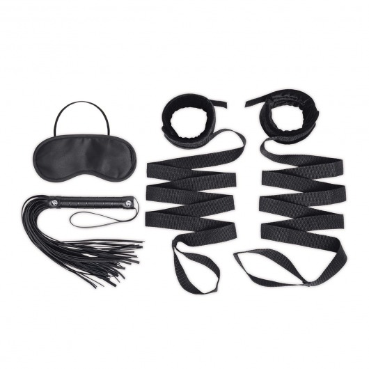 Эротический набор 4PC Bondage Bed Strap   Flogger Kit - Lux Fetish - купить с доставкой в Мурманске