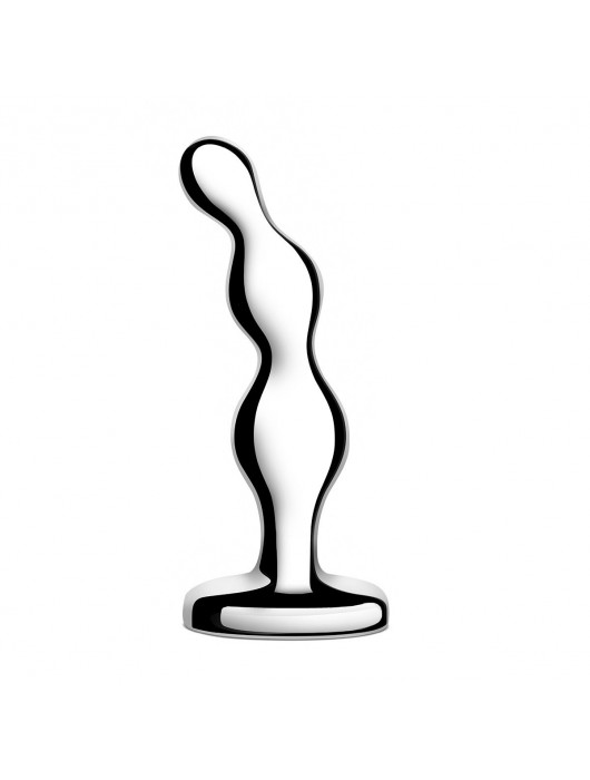 Стальной анальный фаллоимитатор для простаты Stainless Steel Anal Beads - 13 см. - b-Vibe - в Мурманске купить с доставкой