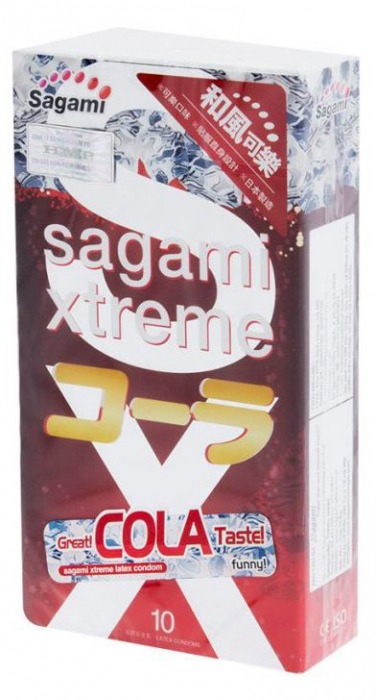 Ароматизированные презервативы Sagami Xtreme COLA - 10 шт. - Sagami - купить с доставкой в Мурманске